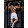 image:imageCOOFANDY Mens 2 Pack Gym Workout Shorts Quick Dry Athletic Shorts 5 Inch Lightweight Sports Running Shorts with PocketsWhiteBlack