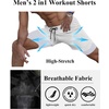 image:imageCOOFANDY Mens 2 Pack Running Shorts 2 in 1 Workout Shorts Quick Dry Gym Training Athletic Jogger with Phone Pockets2pack Blackwhite