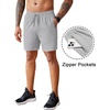 image:imageCOOFANDY Mens 2 Pack Workout Gym Shorts 7 Inch  5 Inch Athletic Shorts Lightweight Casual Jogger Short with Zipper PocketsBlack  Grey