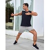 image:imageCOOFANDY Mens 2 Pack Workout Gym Shorts 7 Inch  5 Inch Athletic Shorts Lightweight Casual Jogger Short with Zipper PocketsBlack  Grey