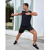 image:imageCOOFANDY Mens 2 Pack Workout Gym Shorts 7 Inch  5 Inch Athletic Shorts Lightweight Casual Jogger Short with Zipper PocketsBlack  Wine Red