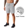 image:imageCOOFANDY Mens 2 Pack Workout Gym Shorts 7 Inch  5 Inch Athletic Shorts Lightweight Casual Jogger Short with Zipper PocketsGrey  Black