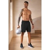 image:imageCOOFANDY Mens 2 Pack Workout Gym Shorts 7 Inch  5 Inch Athletic Shorts Lightweight Casual Jogger Short with Zipper PocketsGrey  Black