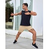 image:imageCOOFANDY Mens 2 Pack Workout Gym Shorts 7 Inch  5 Inch Athletic Shorts Lightweight Casual Jogger Short with Zipper PocketsKhaki  Black