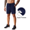 image:imageCOOFANDY Mens 2 Pack Workout Gym Shorts 7 Inch  5 Inch Athletic Shorts Lightweight Casual Jogger Short with Zipper PocketsNavy Blue  Army Green