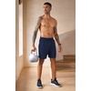 image:imageCOOFANDY Mens 2 Pack Workout Gym Shorts 7 Inch  5 Inch Athletic Shorts Lightweight Casual Jogger Short with Zipper PocketsNavy Blue  Dark Grey