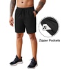 image:imageCOOFANDY Mens 2 Pack Workout Gym Shorts 7 Inch  5 Inch Athletic Shorts Lightweight Casual Jogger Short with Zipper PocketsWine Red  Black