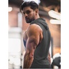 image:imageCOOFANDY Mens 2 Pack Workout Hooded Tank Tops Bodybuilding Muscle Cut Off T Shirt Sleeveless Gym HoodiesBlackdark Grey