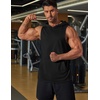 image:imageCOOFANDY Mens 2 Pack Workout Hooded Tank Tops Bodybuilding Muscle Cut Off T Shirt Sleeveless Gym HoodiesBlacklight Grey