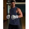 image:imageCOOFANDY Mens 2 Pack Workout Hooded Tank Tops Bodybuilding Muscle Cut Off T Shirt Sleeveless Gym HoodiesBlacknavy Blue