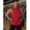 image:imageCOOFANDY Mens 2 Pack Workout Hooded Tank Tops Bodybuilding Muscle Cut Off T Shirt Sleeveless Gym HoodiesBlackred