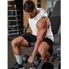 image:imageCOOFANDY Mens 2 Pack Workout Hooded Tank Tops Bodybuilding Muscle Cut Off T Shirt Sleeveless Gym HoodiesBlackwhite