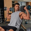 image:imageCOOFANDY Mens 2 Pack Workout Hooded Tank Tops Bodybuilding Muscle Cut Off T Shirt Sleeveless Gym HoodiesSky Bluegrey