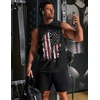 image:imageCOOFANDY Mens 2 Pack Workout Hooded Tank Tops Bodybuilding Muscle Cut Off T Shirt Sleeveless Gym HoodiesUsa Flag2