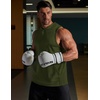 image:imageCOOFANDY Mens 2 Pack Workout Hooded Tank Tops Bodybuilding Muscle Cut Off T Shirt Sleeveless Gym HoodiesWhitegreen