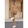image:imageCOOFANDY Mens 2 Piece Tracksuit Casual Sweatsuits Full Zip Track Suits Jogging Athletic Suit SetsCamelKhakiTan