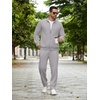 image:imageCOOFANDY Mens 2 Piece Tracksuit Casual Sweatsuits Full Zip Track Suits Jogging Athletic Suit SetsLight Grey