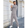 image:imageCOOFANDY Mens 2 Piece Tracksuit Casual Sweatsuits Full Zip Track Suits Jogging Athletic Suit SetsLight Grey