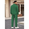 image:imageCOOFANDY Mens 2 Piece Tracksuit Casual Sweatsuits Full Zip Track Suits Jogging Athletic Suit SetsSage Green