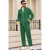 image:imageCOOFANDY Mens 2 Piece Tracksuit Casual Sweatsuits Full Zip Track Suits Jogging Athletic Suit SetsSage Green