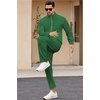 image:imageCOOFANDY Mens 2 Piece Tracksuit Casual Sweatsuits Full Zip Track Suits Jogging Athletic Suit SetsSage Green