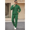 image:imageCOOFANDY Mens 2 Piece Tracksuit Casual Sweatsuits Full Zip Track Suits Jogging Athletic Suit SetsSage Green