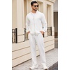 image:imageCOOFANDY Mens 2 Piece Tracksuit Casual Sweatsuits Full Zip Track Suits Jogging Athletic Suit SetsWhite