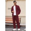 image:imageCOOFANDY Mens 2 Piece Tracksuit Casual Sweatsuits Full Zip Track Suits Jogging Athletic Suit SetsWine Red