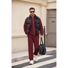image:imageCOOFANDY Mens 2 Piece Tracksuit Casual Sweatsuits Full Zip Track Suits Jogging Athletic Suit SetsWine Red