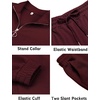 image:imageCOOFANDY Mens 2 Piece Tracksuit Casual Sweatsuits Full Zip Track Suits Jogging Athletic Suit SetsWine Red