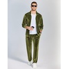 image:imageCOOFANDY Mens 2 Piece Velour Tracksuit Full Zip Jackets Pants Velvet Jogging Suits Sweatsuit SetArmy Green