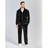 image:imageCOOFANDY Mens 2 Piece Velour Tracksuit Full Zip Jackets Pants Velvet Jogging Suits Sweatsuit SetBlack