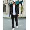 image:imageCOOFANDY Mens 2 Piece Velour Tracksuit Full Zip Jackets Pants Velvet Jogging Suits Sweatsuit SetBlack