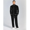 image:imageCOOFANDY Mens 2 Piece Velour Tracksuit Full Zip Jackets Pants Velvet Jogging Suits Sweatsuit SetBlack