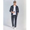 image:imageCOOFANDY Mens 2 Piece Velour Tracksuit Full Zip Jackets Pants Velvet Jogging Suits Sweatsuit SetDark Grey