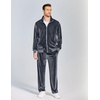 image:imageCOOFANDY Mens 2 Piece Velour Tracksuit Full Zip Jackets Pants Velvet Jogging Suits Sweatsuit SetDark Grey