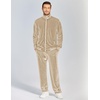 image:imageCOOFANDY Mens 2 Piece Velour Tracksuit Full Zip Jackets Pants Velvet Jogging Suits Sweatsuit SetLight Khaki