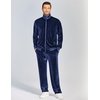 image:imageCOOFANDY Mens 2 Piece Velour Tracksuit Full Zip Jackets Pants Velvet Jogging Suits Sweatsuit SetNavy Blue