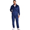 image:imageCOOFANDY Mens 2 Piece Velour Tracksuit Full Zip Jackets Pants Velvet Jogging Suits Sweatsuit SetRoyal Blue