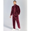 image:imageCOOFANDY Mens 2 Piece Velour Tracksuit Full Zip Jackets Pants Velvet Jogging Suits Sweatsuit SetWine Red