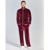 image:imageCOOFANDY Mens 2 Piece Velour Tracksuit Full Zip Jackets Pants Velvet Jogging Suits Sweatsuit SetWine Red