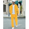 image:imageCOOFANDY Mens 2 Piece Velour Tracksuit Full Zip Jackets Pants Velvet Jogging Suits Sweatsuit SetYellow