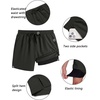 image:imageCOOFANDY Mens 2 in 1 Running Shorts 2 Pack Athletic Shorts Quick Dry Gym Training Workout Shorts with PocketsBlackWhite