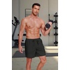 image:imageCOOFANDY Mens 2 in 1 Running Shorts 2 Pack Athletic Shorts Quick Dry Gym Training Workout Shorts with PocketsBlackWhite