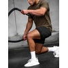 image:imageCOOFANDY Mens 2 in 1 Running Shorts 2 Pack Athletic Shorts Quick Dry Gym Training Workout Shorts with PocketsBlackWhite