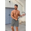 image:imageCOOFANDY Mens 2 in 1 Running Shorts 2 Pack Athletic Shorts Quick Dry Gym Training Workout Shorts with PocketsDark GreyRoyal Blue