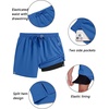 image:imageCOOFANDY Mens 2 in 1 Running Shorts 2 Pack Athletic Shorts Quick Dry Gym Training Workout Shorts with PocketsDark GreyRoyal Blue