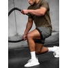 image:imageCOOFANDY Mens 2 in 1 Running Shorts 2 Pack Athletic Shorts Quick Dry Gym Training Workout Shorts with PocketsDark GreyWine Red