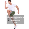 image:imageCOOFANDY Mens 2 in 1 Running Shorts 2 Pack Athletic Shorts Quick Dry Gym Training Workout Shorts with PocketsGreyArmy Green