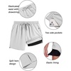 image:imageCOOFANDY Mens 2 in 1 Running Shorts 2 Pack Athletic Shorts Quick Dry Gym Training Workout Shorts with PocketsGreyArmy Green